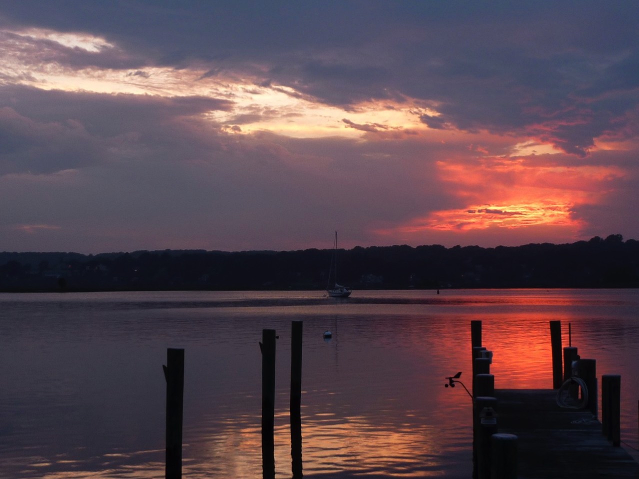 Incredible sunsets at mystic rental