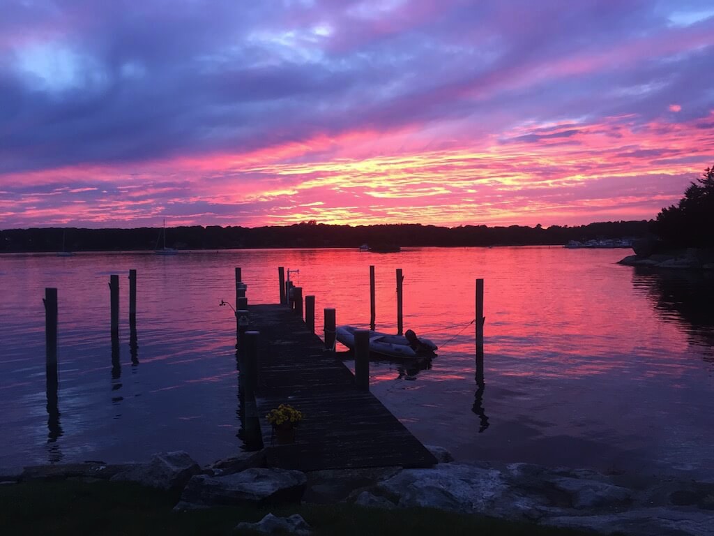 Incredible sunsets at mystic rental